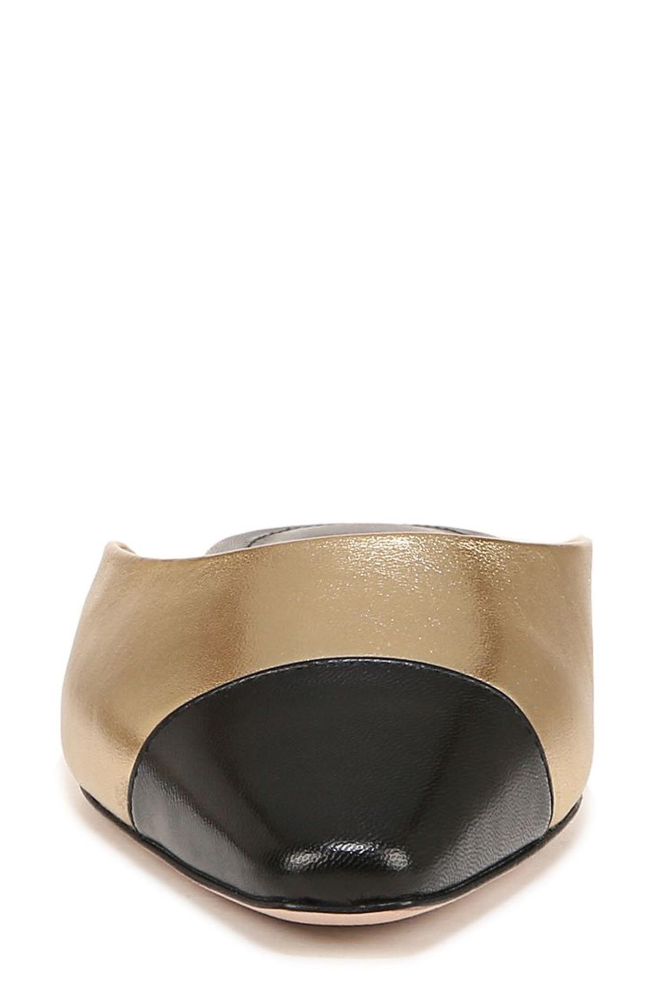 Veronica Beard Carlotta Flat, Alternate, color, Black/ Gold