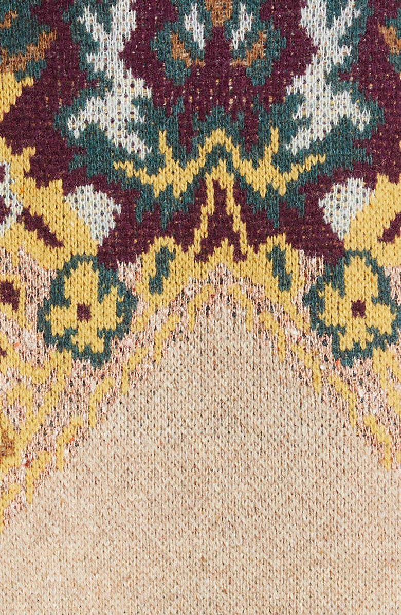 Etro Shawl Collar Intarsia Sweater, Alternate, color, 