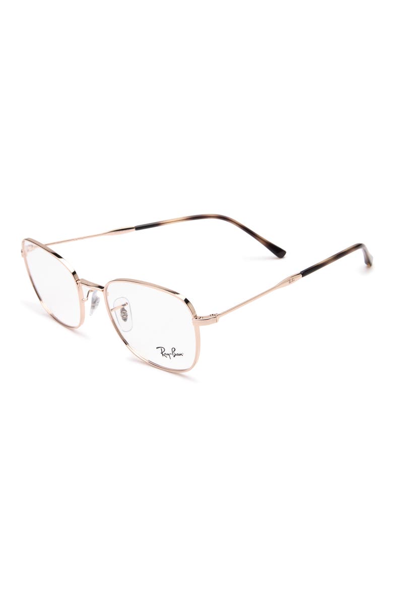 53mm Irregular Optical Glasses, Alternate, color, ROSE GOLD
