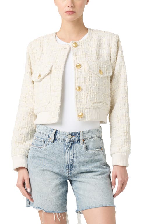 BLANKNYC BLANKNYC TEXTURED CROP WOVEN JACKET