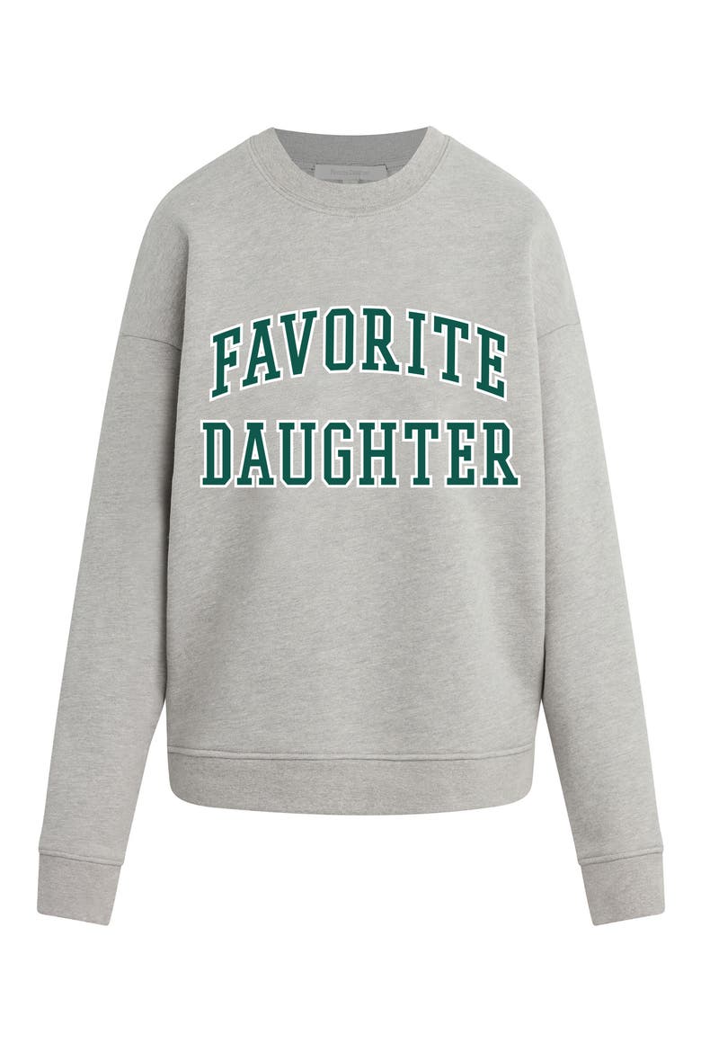 Collegiate Cotton Blend Sweatshirt, Alternate, color, HEATHER GREY/ PINE