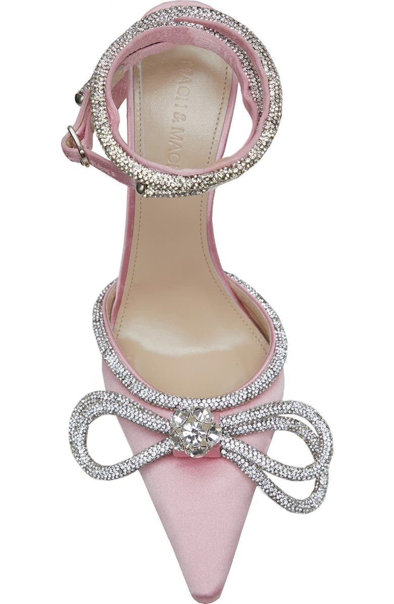 Mach & Mach Crystal Double Bow Pointed Toe Pump, Alternate, color,