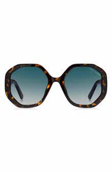 53mm Gradient Round Sunglasses
