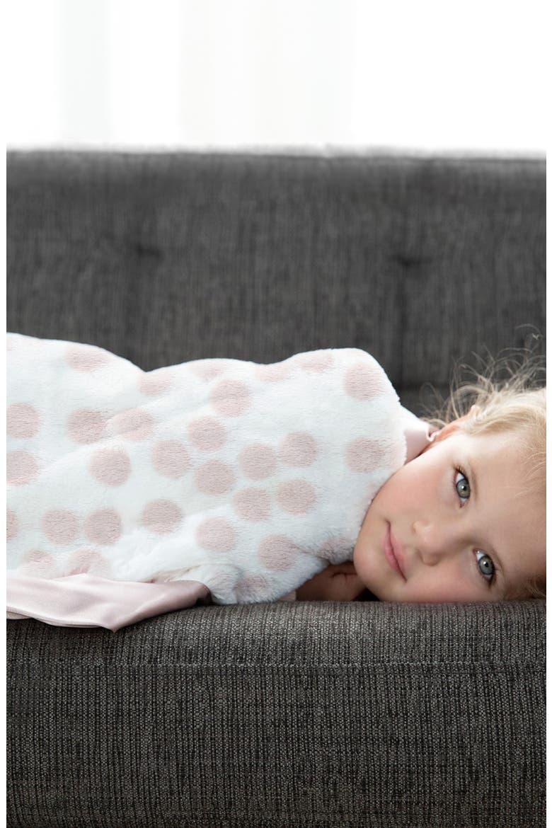 Confetti Satin Trim Blanket, Alternate, color, PINK