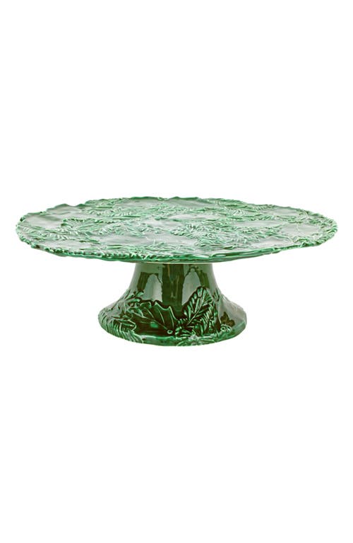 Vietri Lastra Green Figural Cake Stand In Green