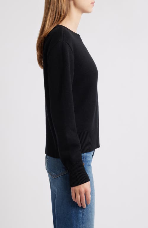 Frame Cashmere Crewneck Sweater In Black