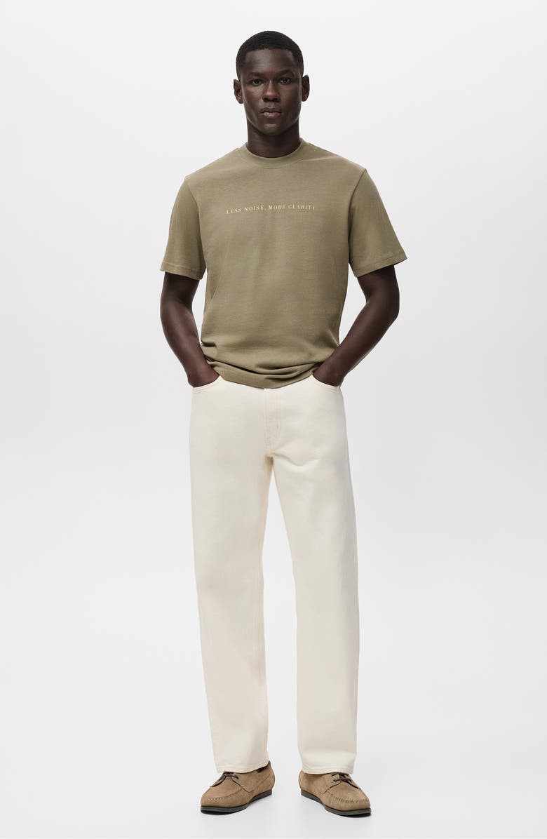 MANGO Cotton Graphic T-Shirt, Alternate, color, Dark Green