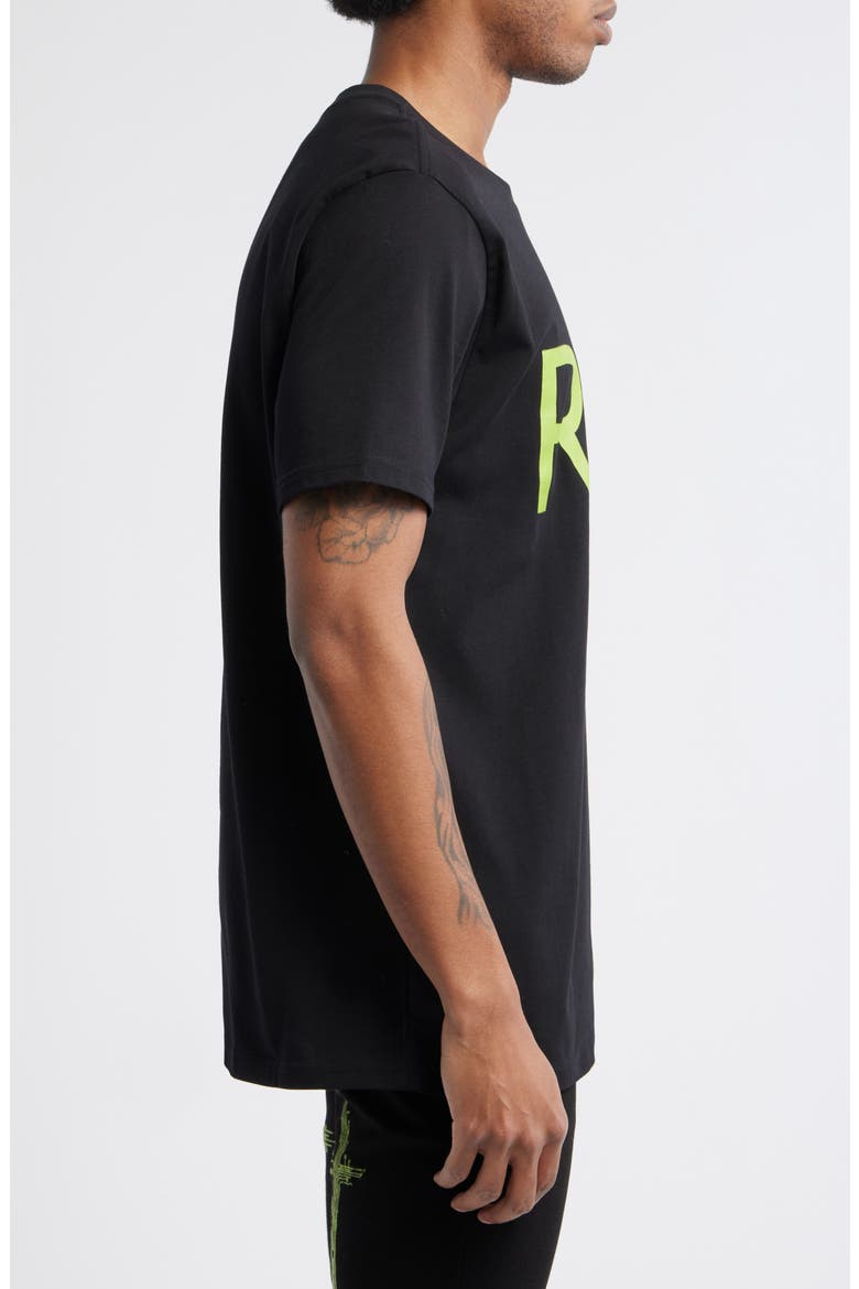 Liam Regular Fit Cotton Logo Graphic T-Shirt, Alternate, color, BLACK GREEN