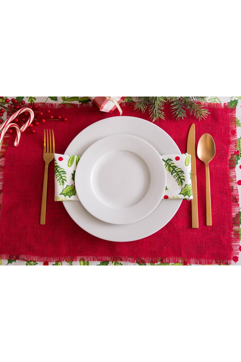 Tango Red Jute Placemat Set/6, Alternate, color, Tango Red