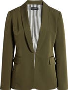 Tahari ASL Brushed Woven One-Button Blazer