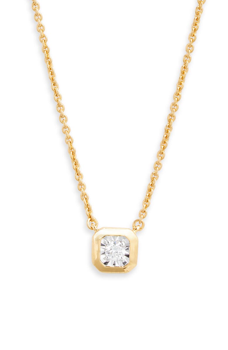 Monica Vinader Lab Created Diamond Pendant Necklace, Main, color, 18Ct Gold Vermeil