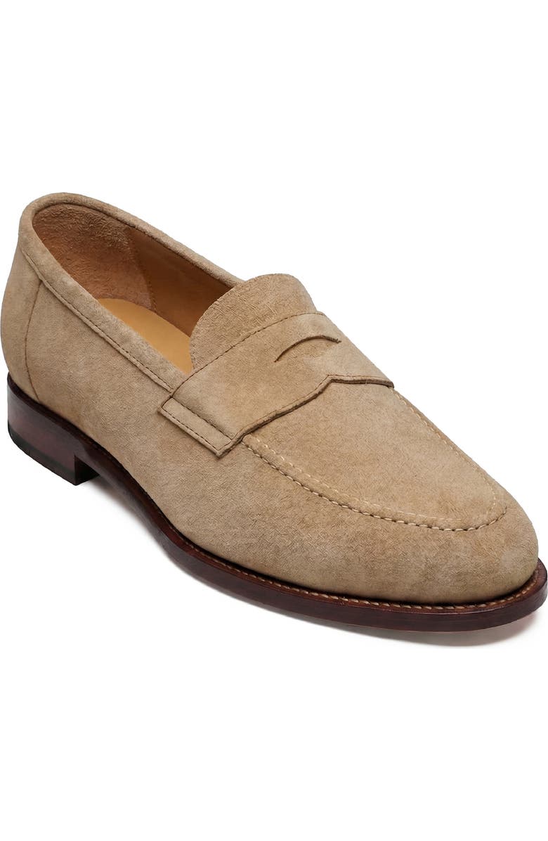 MORJAS The Penny Loafer, Main, color, Sand Suede