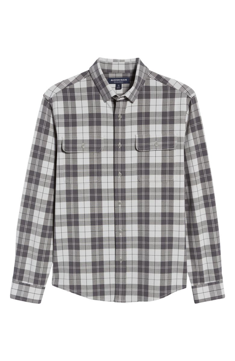 Mizzen+Main Upstate Plaid Stretch Flannel Button-Up Shirt, Alternate, color,