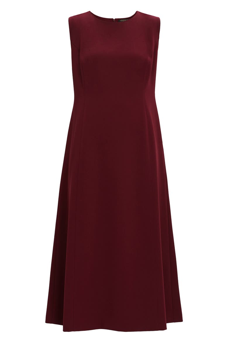 Flared Sheath Dress, Alternate, color, BORDEAUX