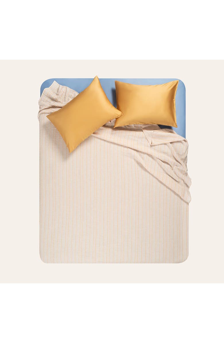 Zsa Zsa Zsu Nilufer Yarn Dyed Cotton Linen King Size Pique 94X87 In, Alternate, color, Ivory