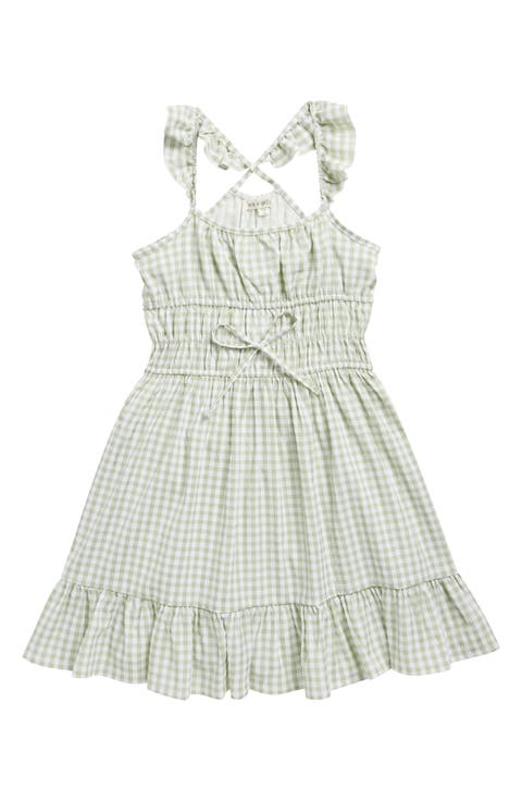 Kids' Smocked Gingham Dress (Big Kid)