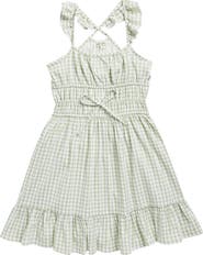 Ava & Yelly Kids' Smocked Gingham Dress