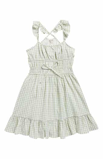 Ava & Yelly Kids' Smocked Gingham Dress
