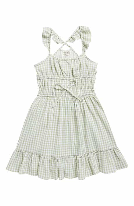 Ava & Yelly Kids' Smocked Gingham Dress
