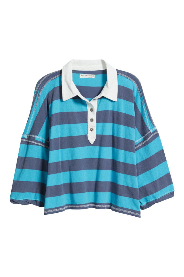Auggie Stripe Top, Alternate, color, NIGHT SHADOW/ TROPICA