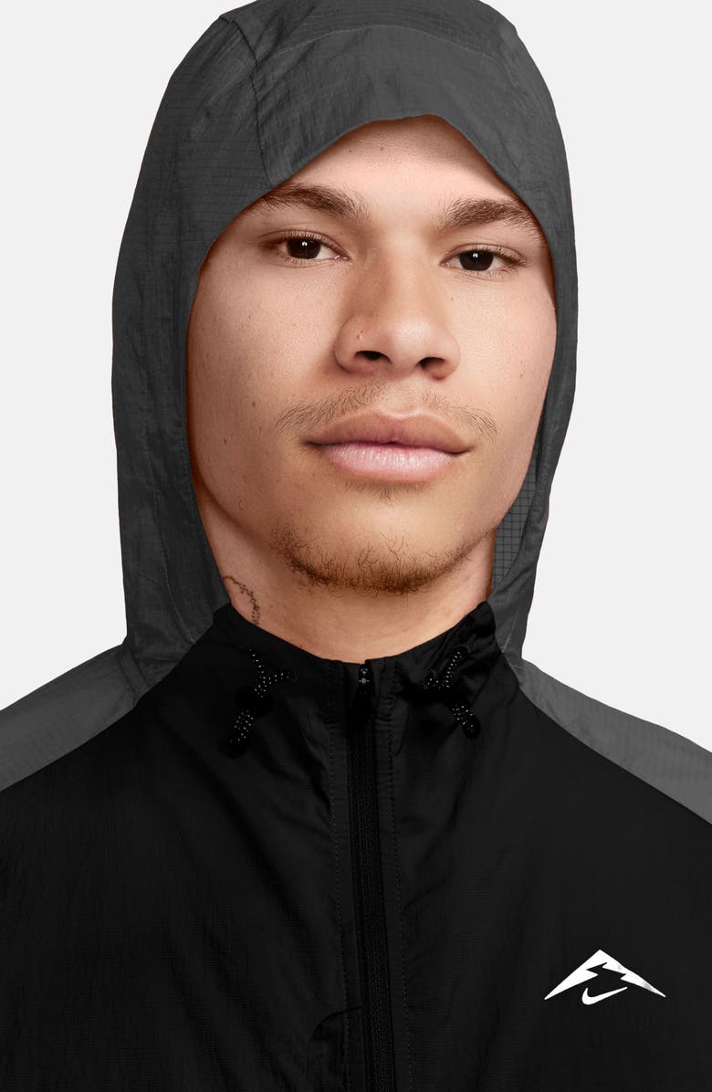 Nike Trail Aireez Water Repellent Hooded Running Jacket, Alternate, color, 