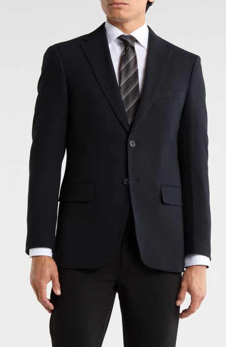Slim Fit Plaid Knit Sport Coat