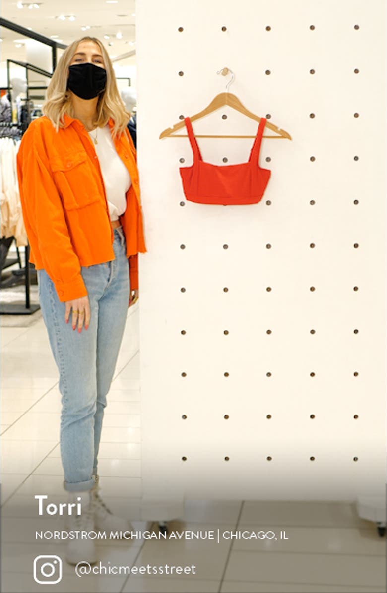 Square Neck Bralette Bikini Top, sales video thumbnail