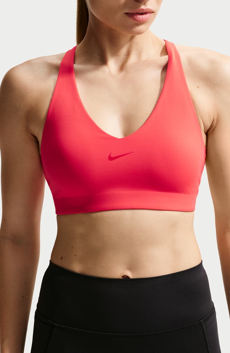 Nike Universa Dri-FIT Padded Sports Bra, Main, color, Light Crimson