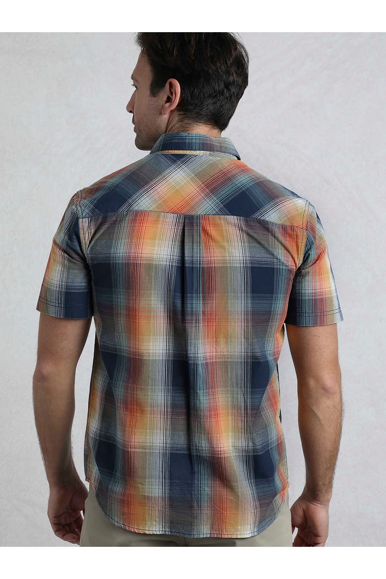 Judd Short Sleeve Check Shirt, Alternate, color, Ensign Blue