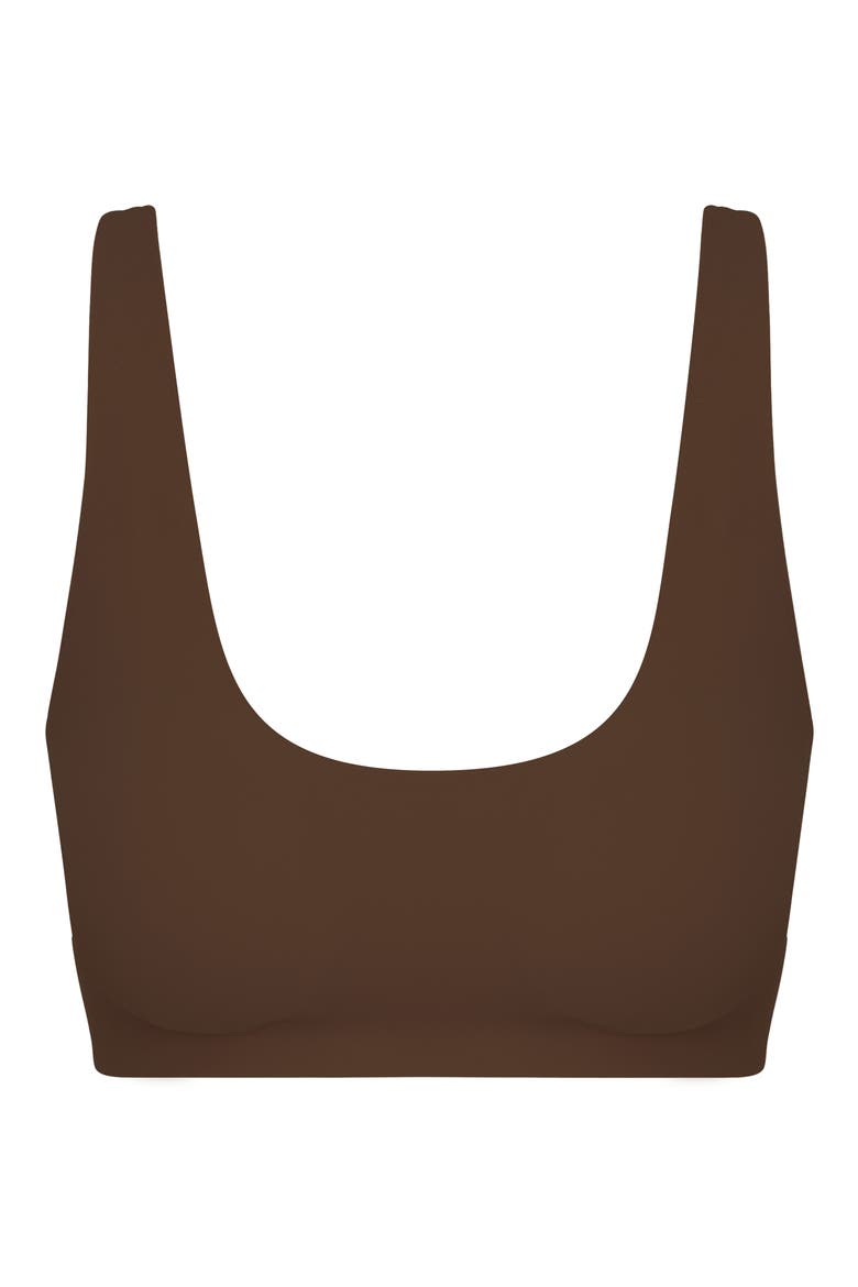 Classic Comfy Scoop Neck Bralette, Alternate, color, MOCHA