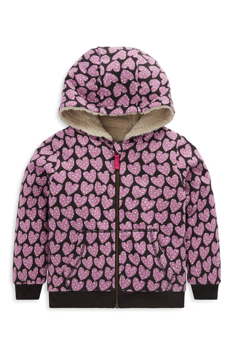 Kids' ReversibleFaux Shearling Hoodie, Main, color, PURPLE HEARTS