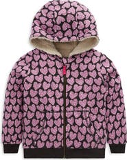 Mini Boden Kids' ReversibleFaux Shearling Hoodie