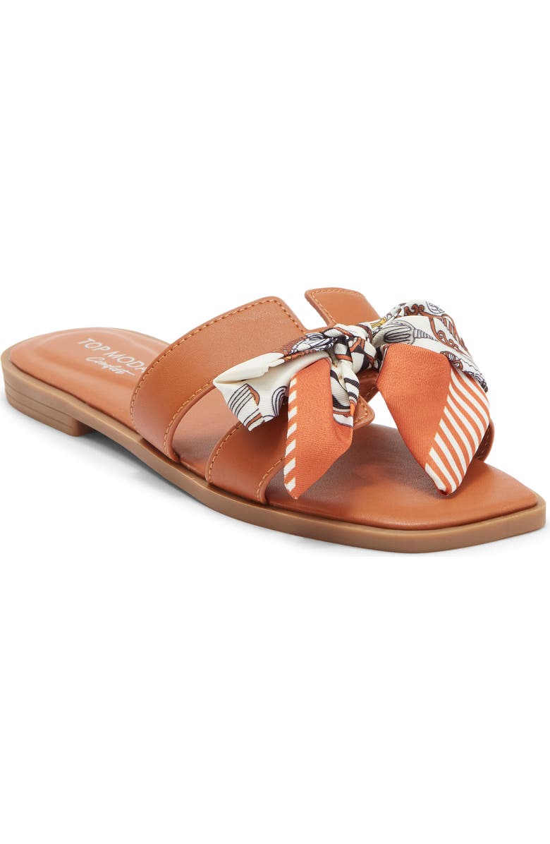 TOP MODA Vesta Flat Sandal, Main, color, Tan Pu