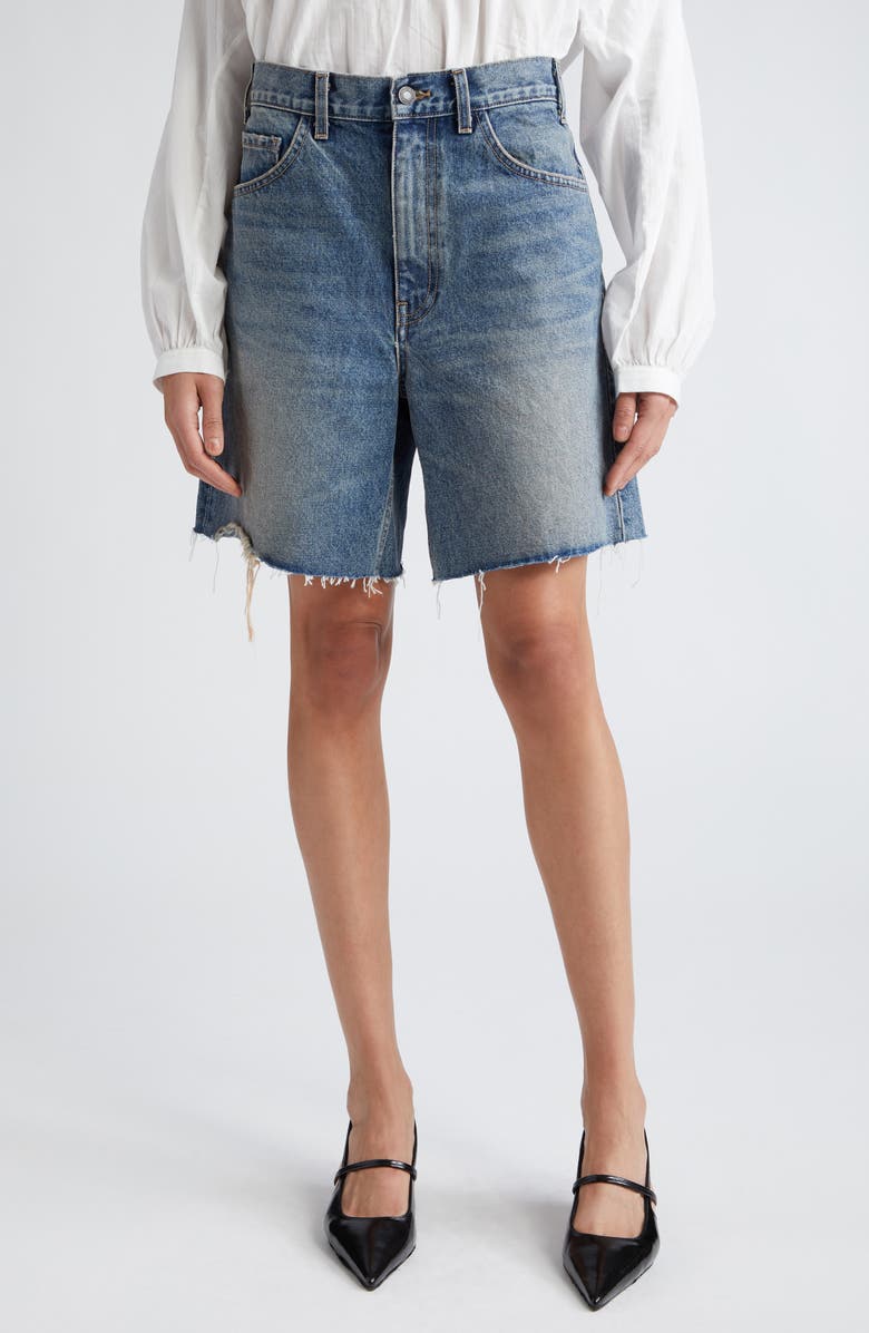 Nili Lotan Russel Denim Cutoff Shorts, Main, color, Summer Wash