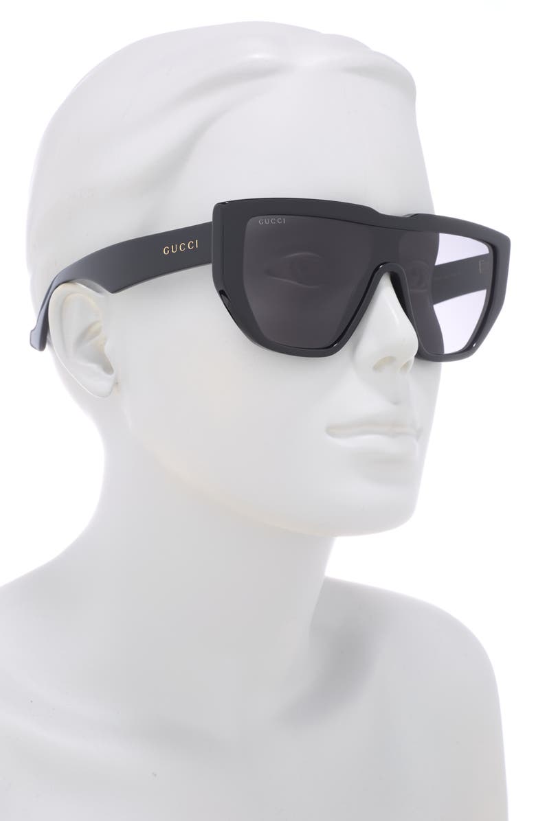 Gucci 99mm Shield Sunglasses, Alternate, color,