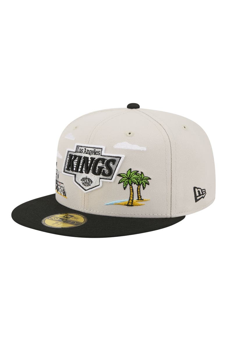 Men's New Era  Tan/Black Los Angeles Kings Localized City Icon 59FIFTY Fitted Hat, Main, color, Tan