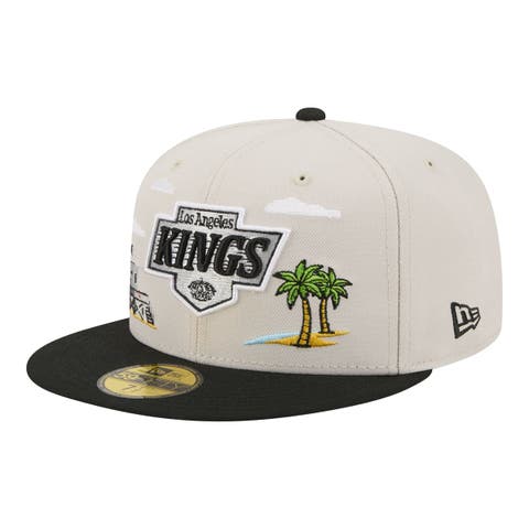 Men's New Era Tan/Black Los Angeles Kings Localized City Icon 59FIFTY Fitted Hat