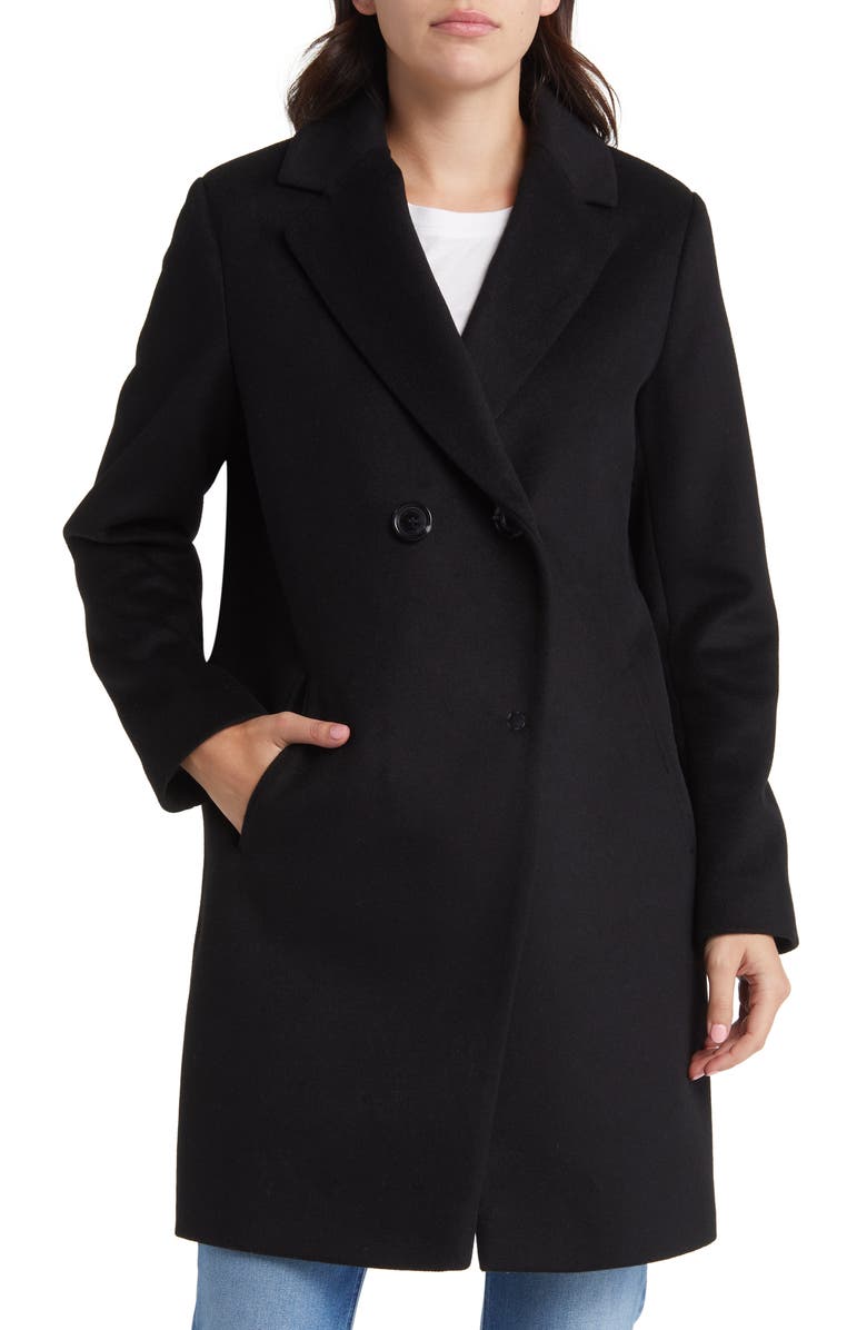 Sam Edelman Double Breasted Wool Blend Coat, Main, color, 