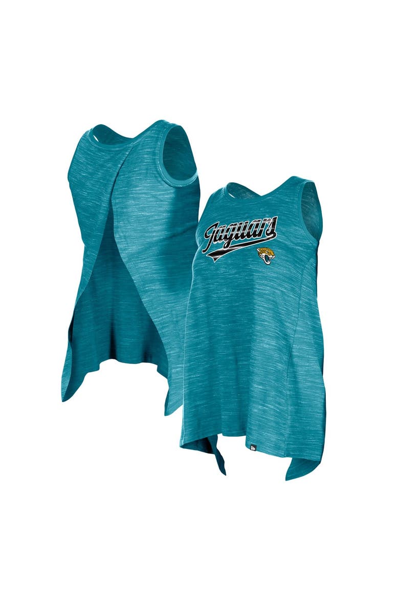 Women's New Era Teal Jacksonville Jaguars  Space Dye Active Tank Top, Alternate, color, Teal