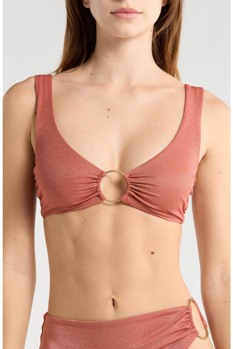 Skylar Ring Detail Bikini Top, Main, color, TERRACOTTA