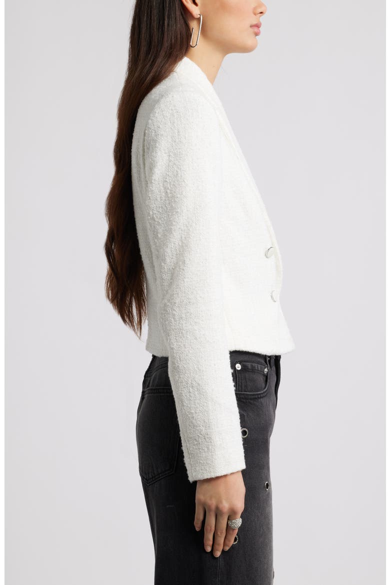 Crop Double Breasted Tweed Blazer, Alternate, color, IVORY