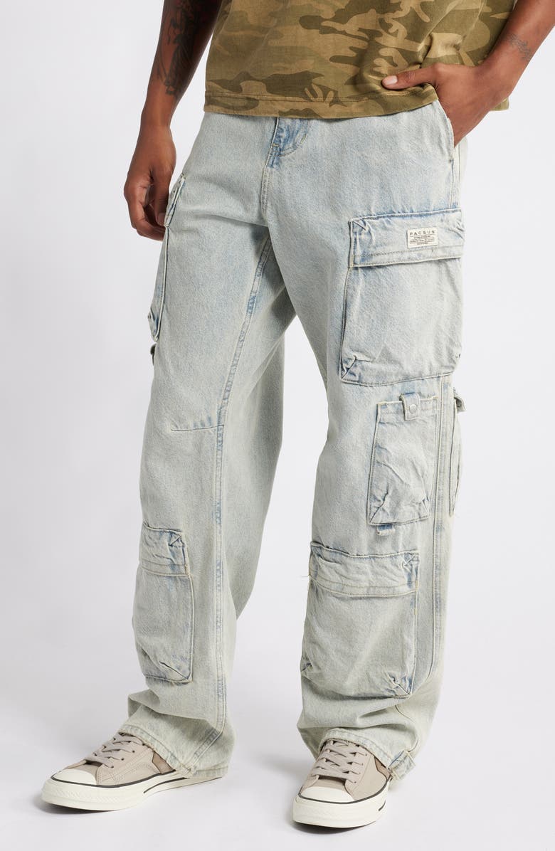 PacSun John Denim Cargo Pants, Main, color,
