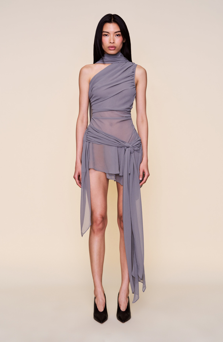 Guizio Cyrielle Dress, Main, color, Gunmetal