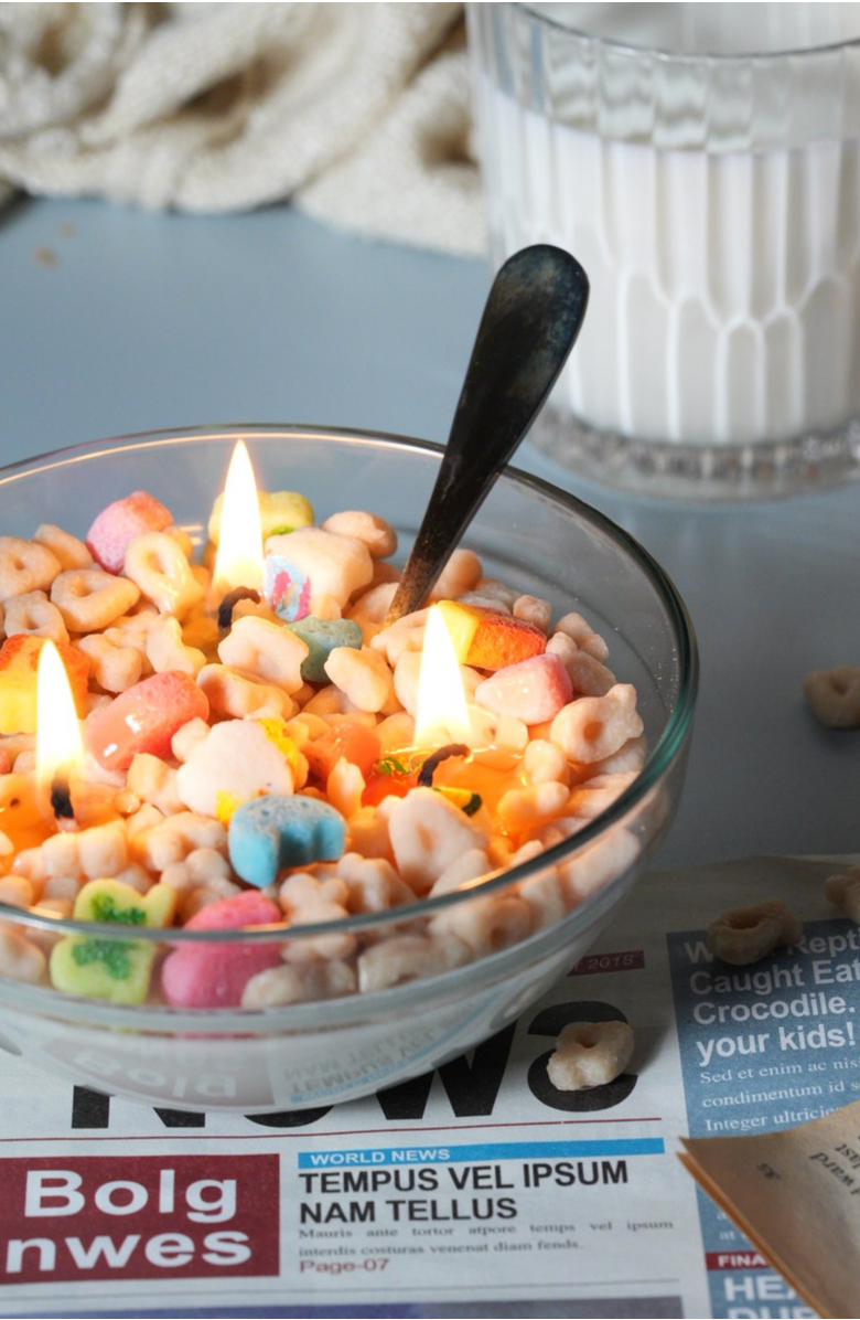 Southlake gifts Lucky Charms Cereal Candle 1.0, Alternate, color, Cereal Bowl Candle