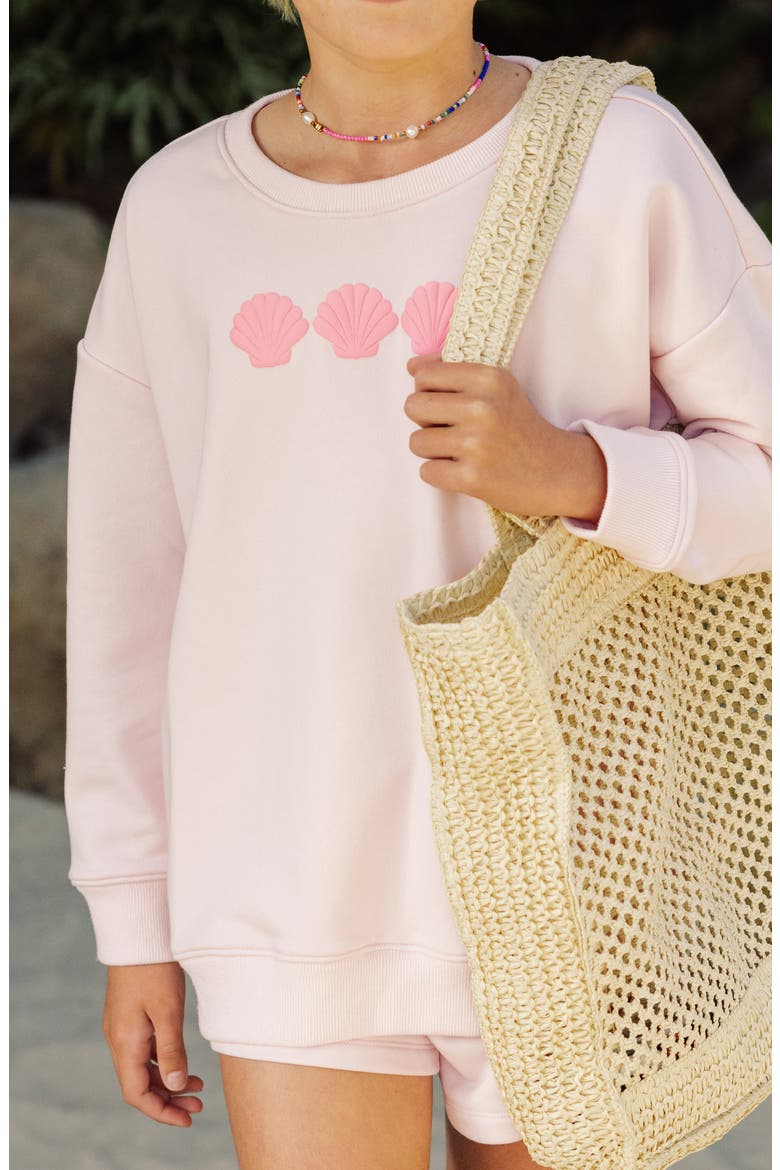 Kids' Weekend Sweatshirt, Alternate, color, PINK MARSHMALLOW