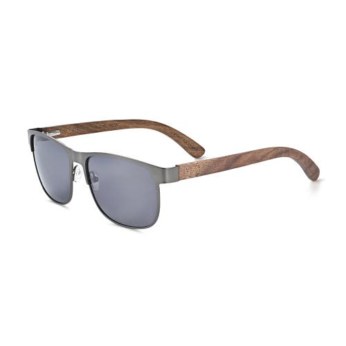 Earth Wood Reine Polarized Sunglasses In Gray