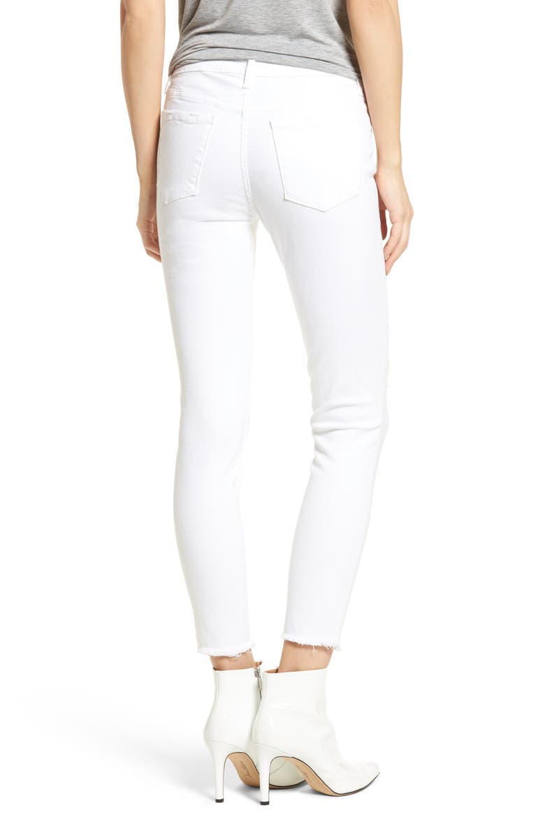 Carly Distressed Ankle Skinny Jeans, Alternate, color, CANNES