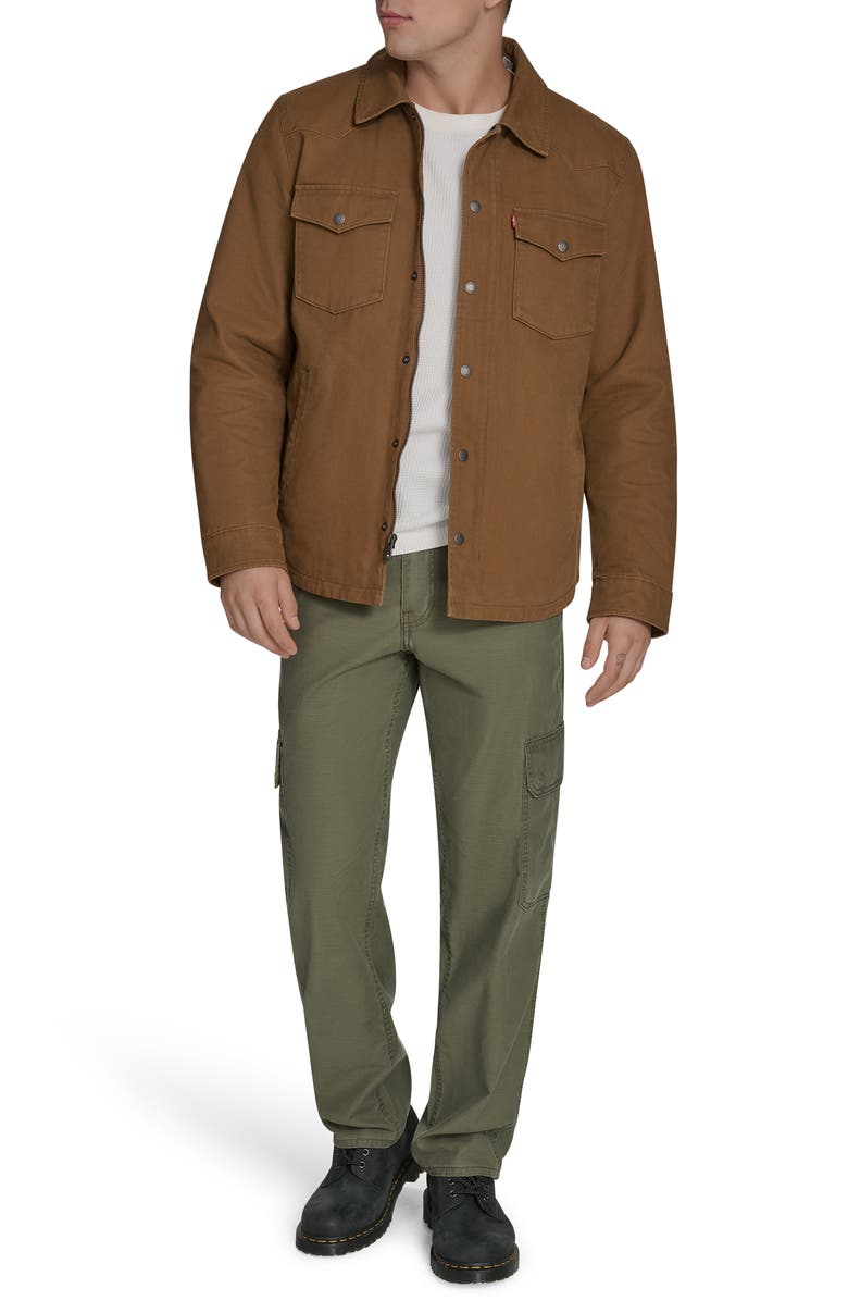 Levi's Western Shirt Jacket, Alternate, color, Brown