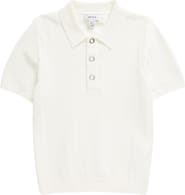 Reiss Kids' Pascoe Jr. Textured Polo Sweater