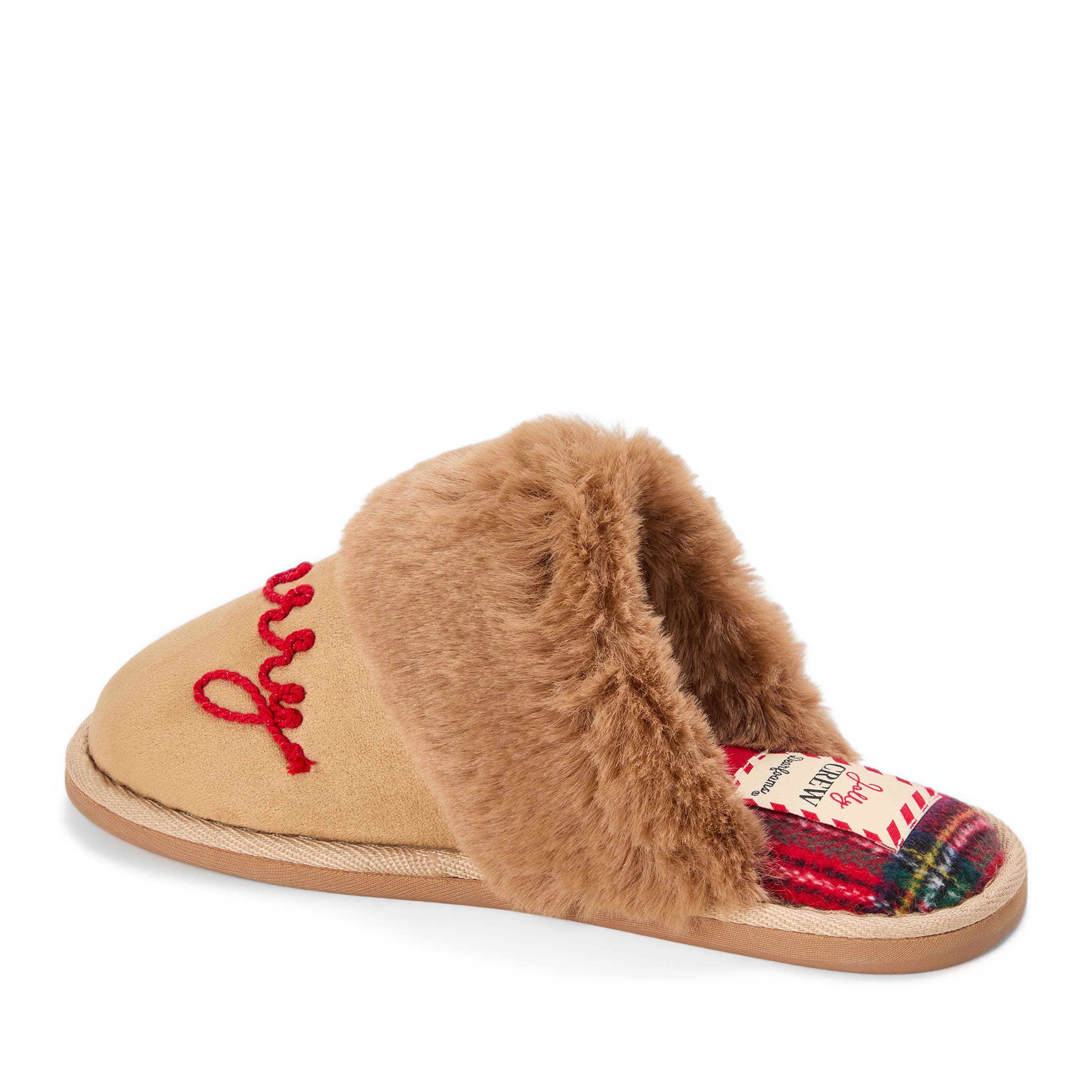 Cozy Holiday Scuff Slippers, Alternate, color, DESERT
